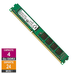 Barrette Mémoire 4Go RAM DDR3 Kingston KVR13N9S8/4 DIMM PC3-10600U