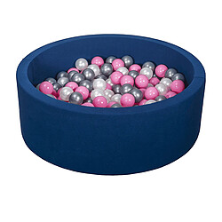 Velinda Piscine à balles + 300 balles perle rose argent