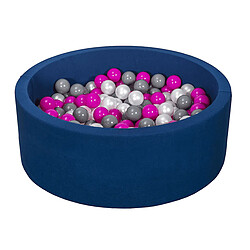 Velinda Piscine à balles + 200 balles perle rose gris