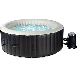 Habitat Et Jardin Spa gonflable 4 places Santorin - 180 x 180 x 65 cm - Noir/Blanc