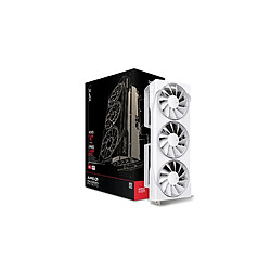 Carte graphique de jeu XFX Swift AMD Radeon RX 9070 OC blanche à trois ventilateurs (RX-97SWFB3W9)