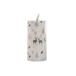 Bougie LED DKD Home Decor Blanc Multicouleur 7.5 x 7.5 x 15 cm 7,5 x 7,5 x 15 cm (AA)