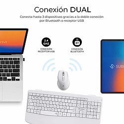 clavier et souris Subblim OFFICE PROWAVE Espagnol Qwerty Blanc