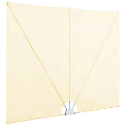 vidaXL Auvent latéral pliable de terrasse Crème 240 x 160 cm pas cher
