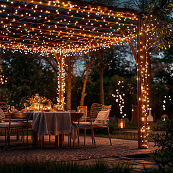 Ledkia Guirlande Extérieure 100LEDs 12 VAC Easyfit 12m 3000K Blanc chaud