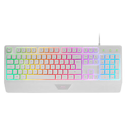 Mars Gaming MK124 clavier USB Espagnole Blanc