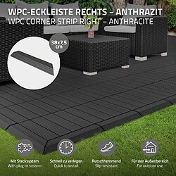 Acheter ML-Design Bordure de finition pour dalles de sol WPC clipsable coin droit anthracite