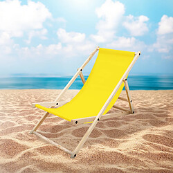 Acheter Ecd germany Lot de 5 chaises longues de jardin - Jaune