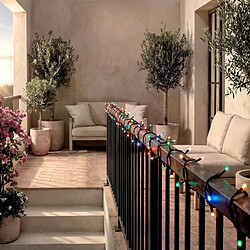 Ledkia Guirlande LED solaire extérieure - Noir pas cher