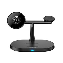 Maxlife Station de Charge à Induction MagSafe 15W pour iPhone / AirPods / Apple Watch Noir / Argent