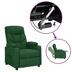 vidaXL Fauteuil Vert foncé Tissu