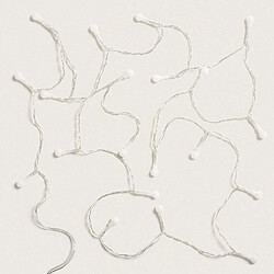 Ledkia Guirlande Câble LED 20 Mini Boules à Piles 1m 2700K Blanc chaud