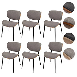 Lot de 6 chaises de salle à manger HWC-M53, chaise de cuisine avec