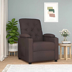 vidaXL Fauteuil inclinable Marron foncé Tissu