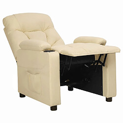 Acheter vidaXL Fauteuil inclinable Crème Tissu