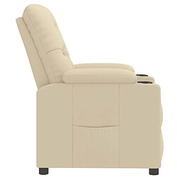 Acheter vidaXL Fauteuil inclinable Crème Tissu