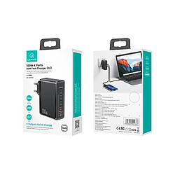 Acheter Usams Chargeur Secteur 3 USB-C / 1 USB-A 100W GaN PD 3.0 Ultra Rapide Noir