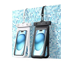 Avis Usams Étui Étanche pour Smartphone 7" Double Poche IP68 Blanc