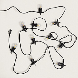 Ledkia Guirlande Lumineuse Extérieure Easyfit avec 10 Ampoules 5,65 m 2700K Blanc chaud