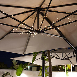 Ledkia Guirlande LED à Piles pour Parasol 1m 3000K Blanc chaud