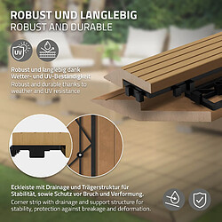 ML-Design Bordure de finition pour dalles carreaux de sol WPC clipsable coin gauche teck pas cher