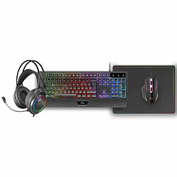 Mars gaming Pack clavier souris casque gamer - Noir