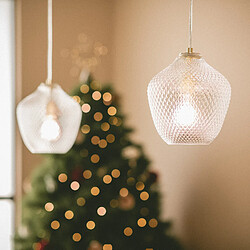 Ledkia Suspension Métal et Verre Stiklu Doré