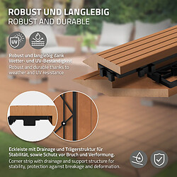 ML-Design Bordure de finition pour dalles de sol WPC clipsable coin gauche marron clair pas cher
