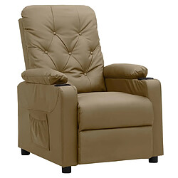 vidaXL Fauteuil inclinable Cappuccino Similicuir