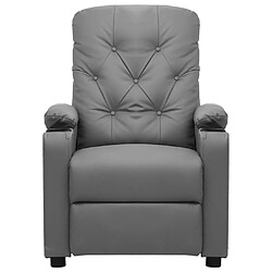 Avis vidaXL Fauteuil inclinable électrique Gris Similicuir