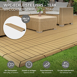 Acheter ML-Design Bordure de finition pour dalles carreaux de sol WPC clipsable coin gauche teck