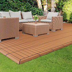 Avis ML-Design Bordure de finition pour dalles de sol WPC clipsable coin droit marron clair