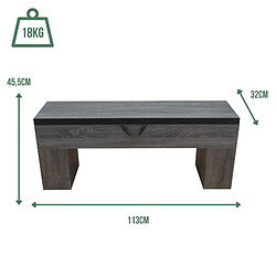 Avis Sokker Banc de billard avec rangement - Gris