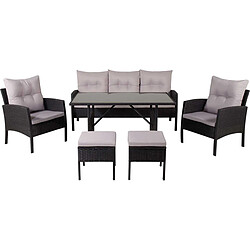 Venture home Salon de jardin canapé fauteuil - Noir