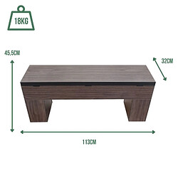 Avis Sokker Banc de billard avec rangement - Marron