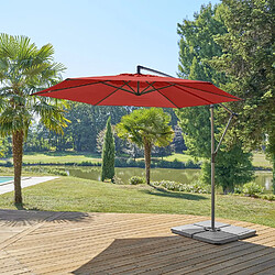 Hesperide Parasol déporté rond MANOA - Diam. 300 cm - Ambre