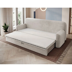 Bestmobilier Marius Canapé droit 3 places convertible - Beige