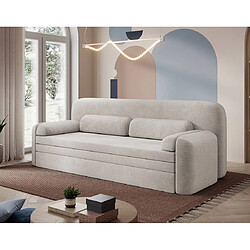 Bestmobilier Marius Canapé droit 3 places convertible - Beige