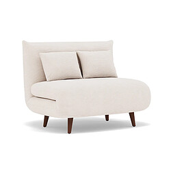 Bestmobilier Lumi Banquette convertible clic-clac 1 place - Beige