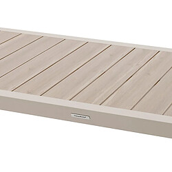 Acheter Hesperide Table de jardin fixe en aluminium effet bois 6 places EVASION - Lin et argile