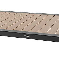 Acheter Hesperide Table de jardin fixe en aluminium effet bois 8 places EVASION - Honey et graphite