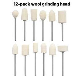 Outil rotatif en feutre de laine - 12 pièces