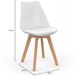 Idmarket Lot de 8 chaises scandinaves SARA pas cher