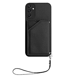 Étui pour Samsung Galaxy A25 - Noir Étui portefeuille cuir PU de luxe - Protection appareil photo - Fentes pour cartes