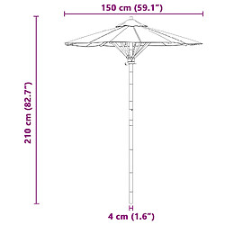 Vidaxl Parasol de terrasse - Crème pas cher