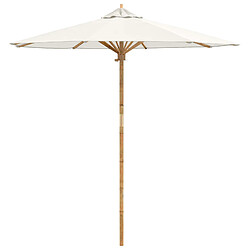 Vidaxl Parasol de Jardin Crème Blanc 217x230 cm en Bambou