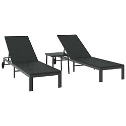 Chaise longue VidaXL - Noire