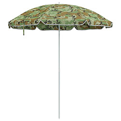 Vidaxl Parasol de plage Camouflage 240 cm