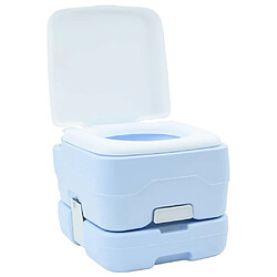 VIDAXL Toilette Camping 10L - Bleu/Blanc