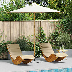 Vidaxl Parasol de Jardin Crème Blanc 270x260 cm en Bambou